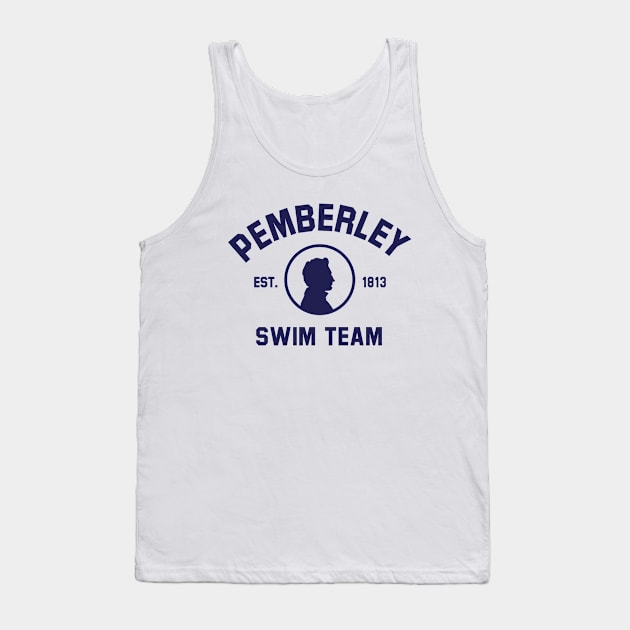 Pemberley Swim Team - Jane Austen - Pride And Prejudice Tank Top by codeclothes